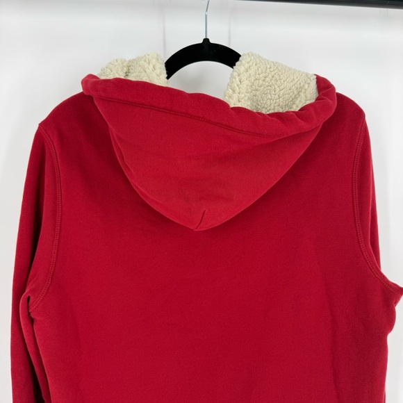 Abercrombie Y2K Sherpa Lined Zip Hoodie Faux Fur Hooded Sweatshirt M Preppy Bold - Picture 6 of 13